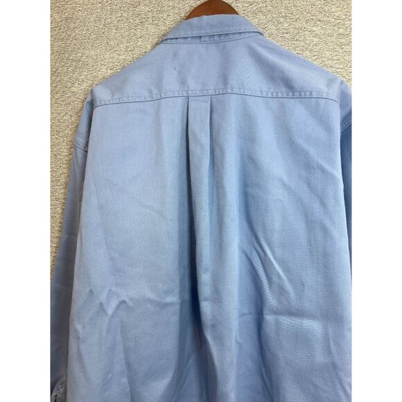 Marv Holland Button Down Shirt Men Size 3XLR Blue Long Sleeve Firewall Workwear - Picture 9 of 11